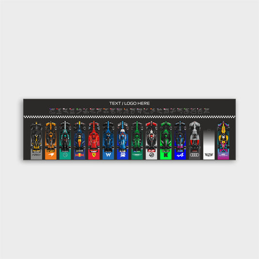 Personalised F1 LEGO Speed Champions 2026 Collection, Aluminium Wall Mounted Display Frame