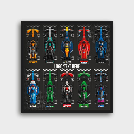 Personalised F1 LEGO Speed Champions 2025 Collection, Wall Mounted Display Frame