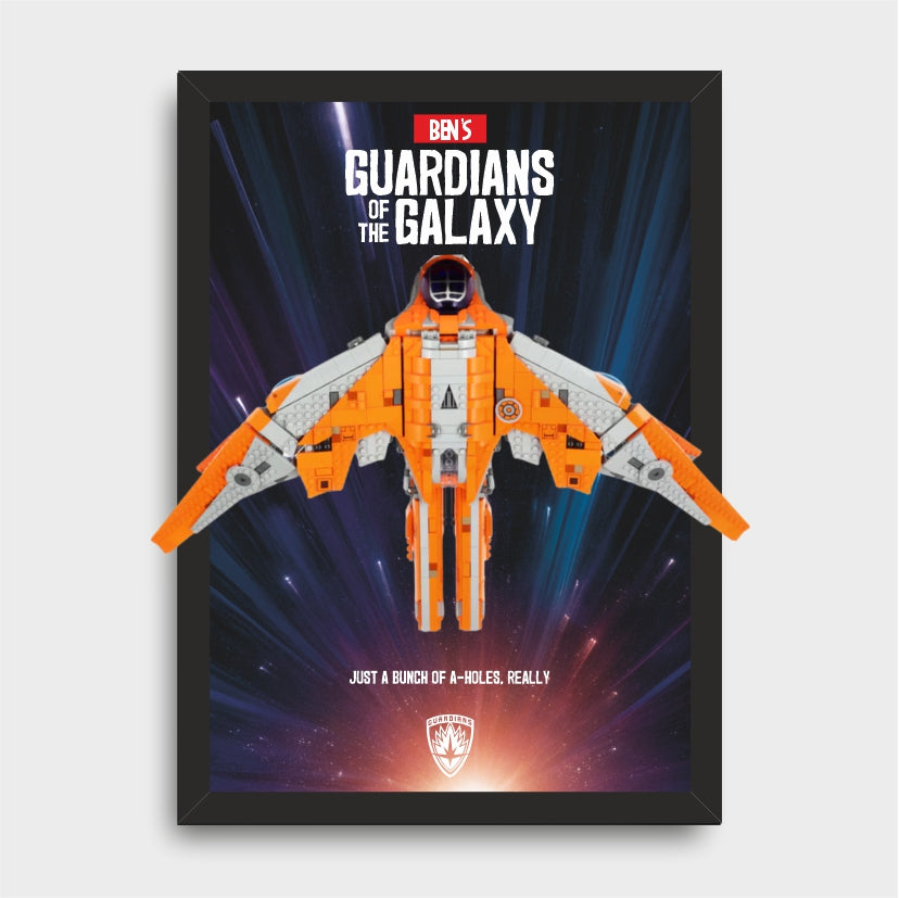 Personalised Marvel LEGO 76193 The Benatar, LED Wall Mounted Display Frame