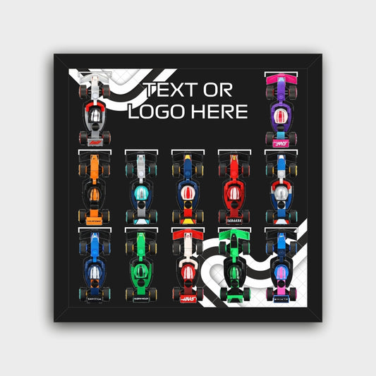 Personalised LEGO F1 minifigure collectible display frame compatible with 71049 custom printed